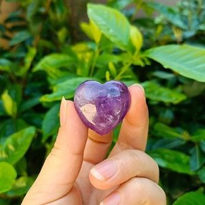 Natural Amethyst Healing Heart Crystal